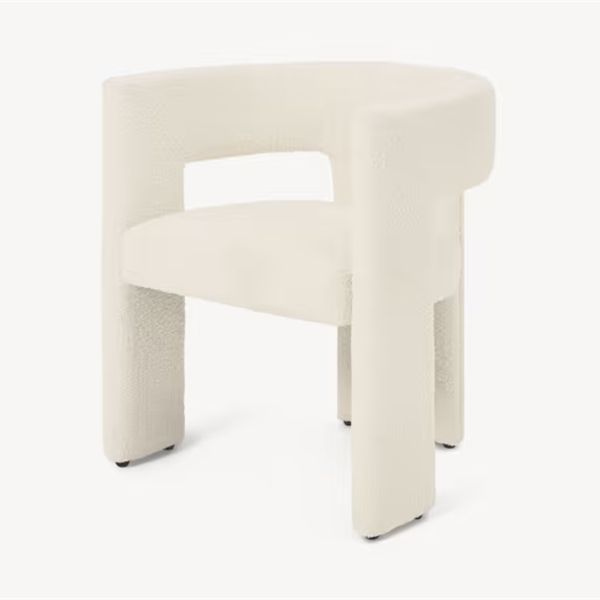 Modern Style Arm Chair Wood Open Back Dining Accent Chair for Home