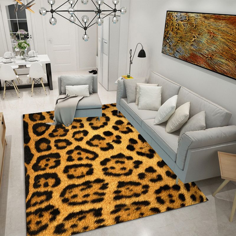 Tapis de salon tendance, multicolore, imprimé peau d'animal, antidérapant, facile d'entretien, pour l'intérieur