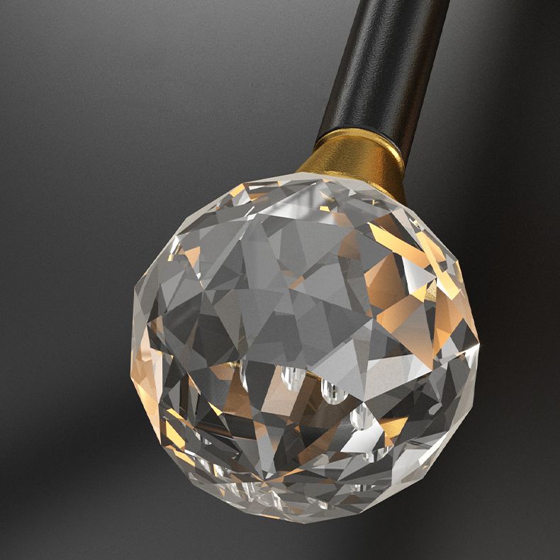 Black acrylique suspension suspension des lampes suspendues contemporaines pour le salon