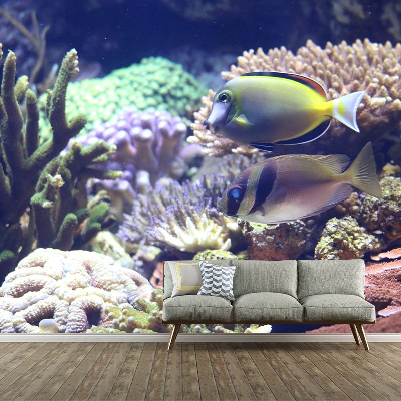 Rich Seabed Murals Modern Wall Covering for Sitting Room, Water Resistant