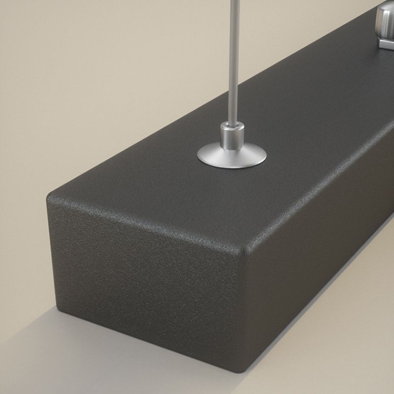 Silica Gel Linear LED Island Light in Modern Concise Style Aluminium Pendant Light for Dining Room