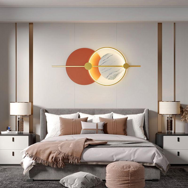 Geometry Shape Metal Wall Light Modern Style Single Light Wall Mount Lighting