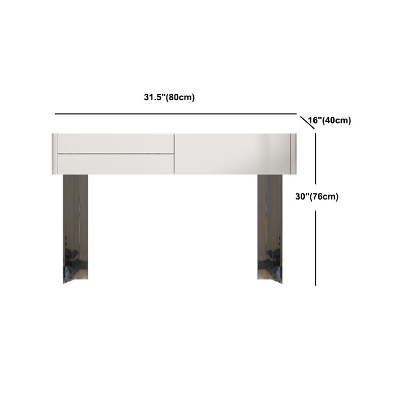 Contemporary Makeup Vanity Desk Slate Top Vanity Dressing Table Set