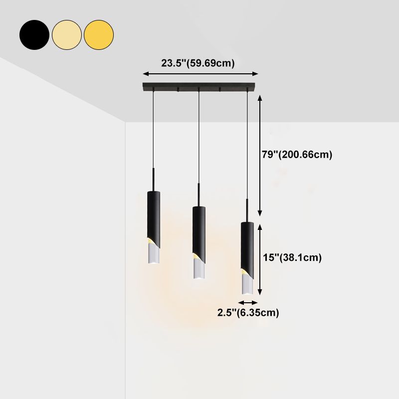 Geometric Shape Metal Hanging Light Modern Style Multi Lights Hanging Light Fixtures