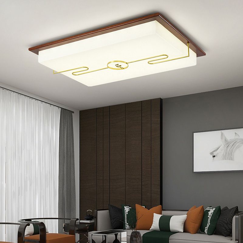 Plafonnier encastré moderne à 1 lumière pour restaurant avec abat-jour en acrylique