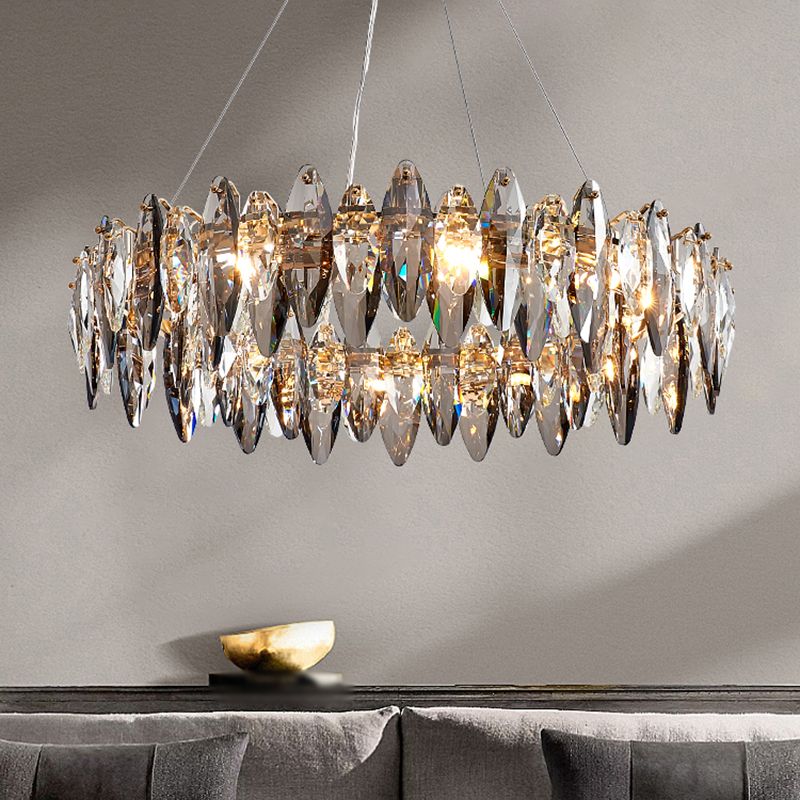 Luces de lámpara de cristal geométrica luces colgantes de cocina contemporáneas