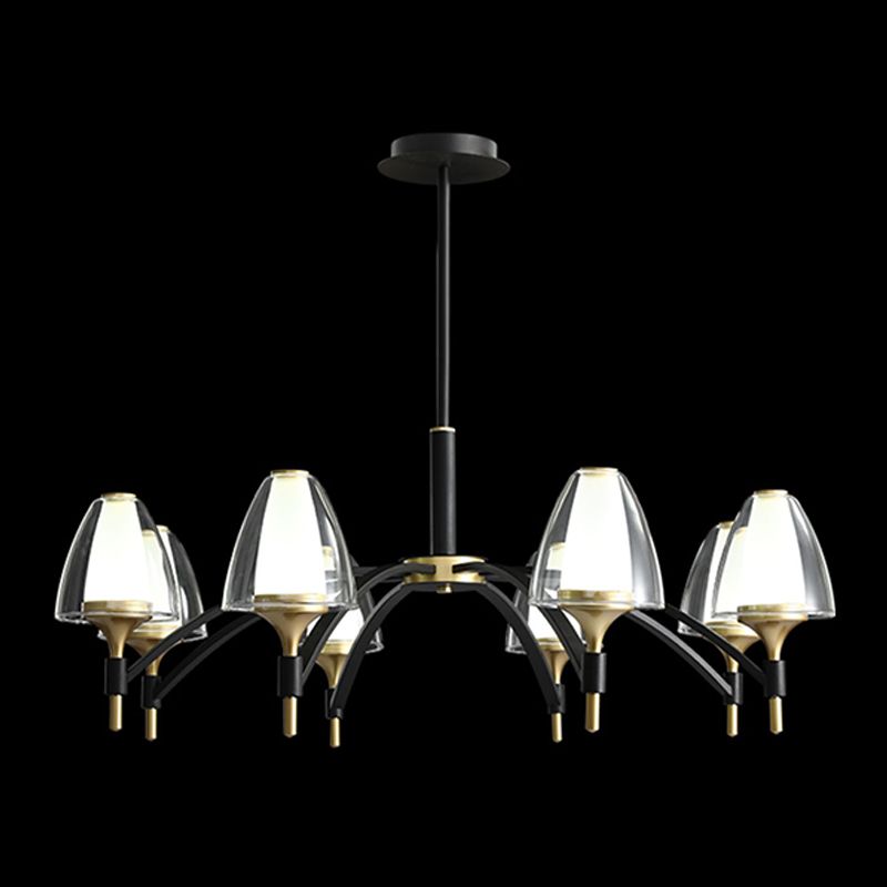 Schwarz Aluminium Anhänger Lichter Minimalismus Decke Anhänger Licht für Wohnzimmer