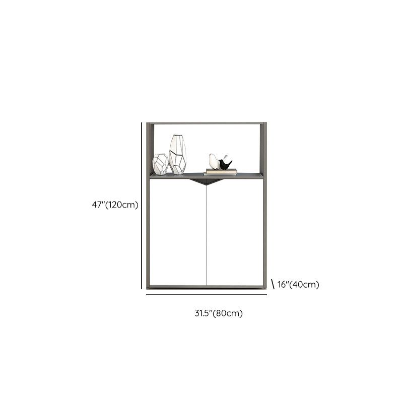 Vertical Modern Filing Cabinet Engineered Wood White File Cabinet
