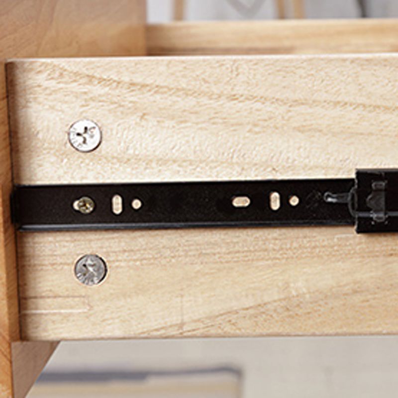 Contemporary Rubber Wood Storage Chest Home Chest with Drawers