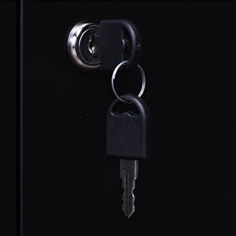 Contemporary File Cabinet Steel Frame Key Lock White Lateral File Cabinet for Office