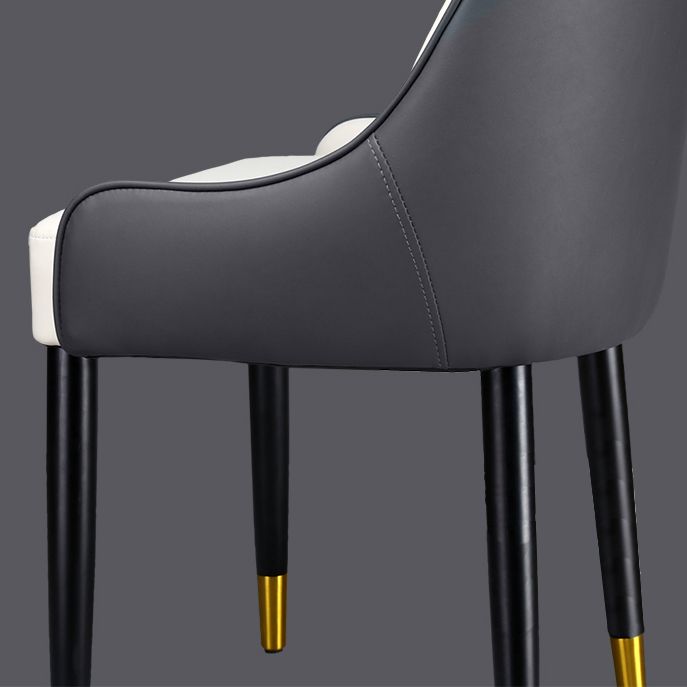 Glam Solid Wood Legs Chair Parsons Upholstered Chair for Dining Room