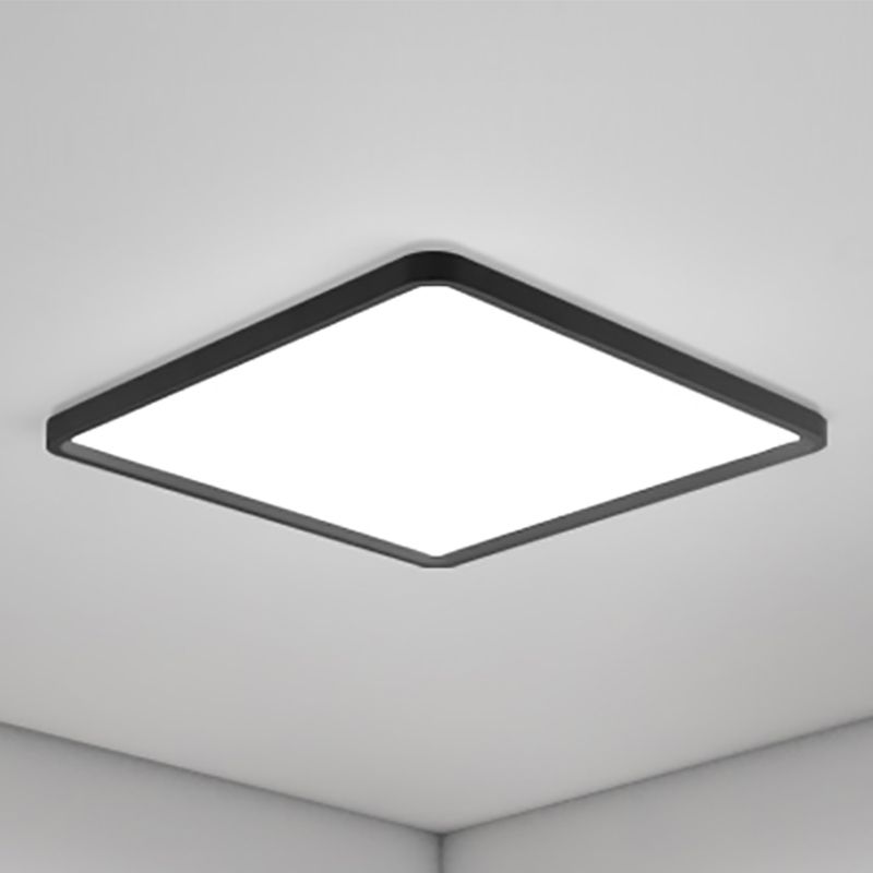 Lámparas de techo LED negras con montaje empotrado y simplicidad moderna para sala de estar