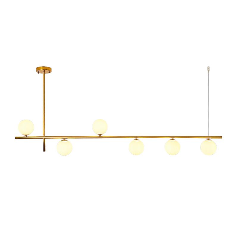 Pendants contemporains Sphère Glass Island Chandelier pour la cuisine