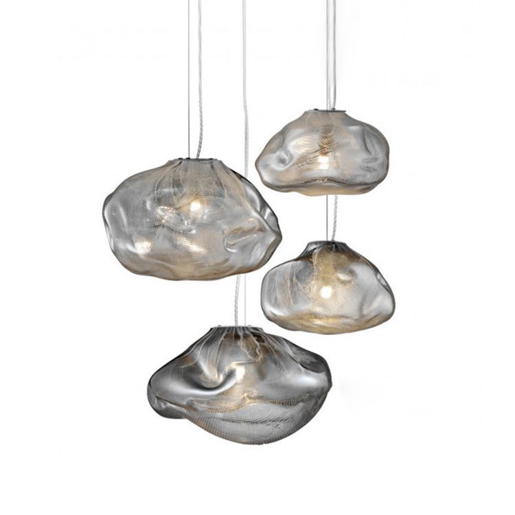 Scale a 1 luci a ciondolo illuminazione artistica a forma di nuvola lampada a goccia con tonalità di vetro