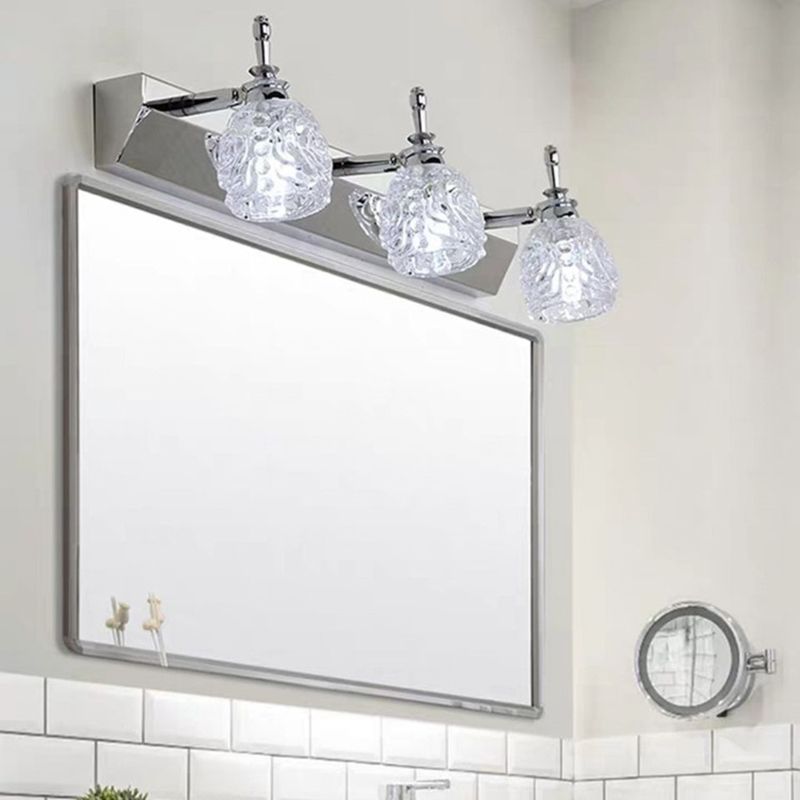 Simple Makeup Mirror Light Nordic Modern Toilet Bathroom Glass Shade Mirror Lamp Fixture