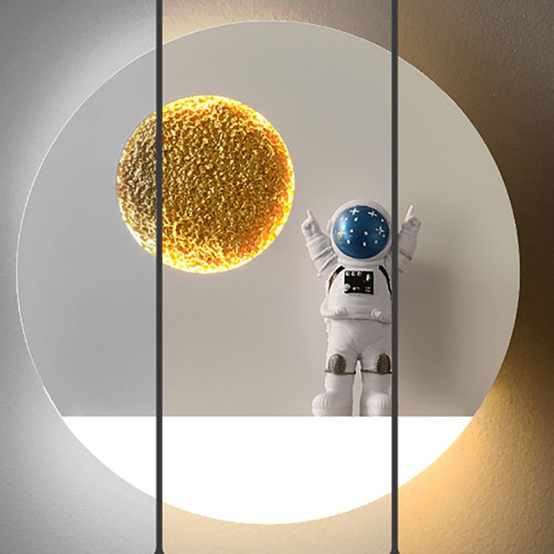 Modern Style Geometry Shape Wall Sconce Metal 1 Light Sconce Lighting for Bedroom