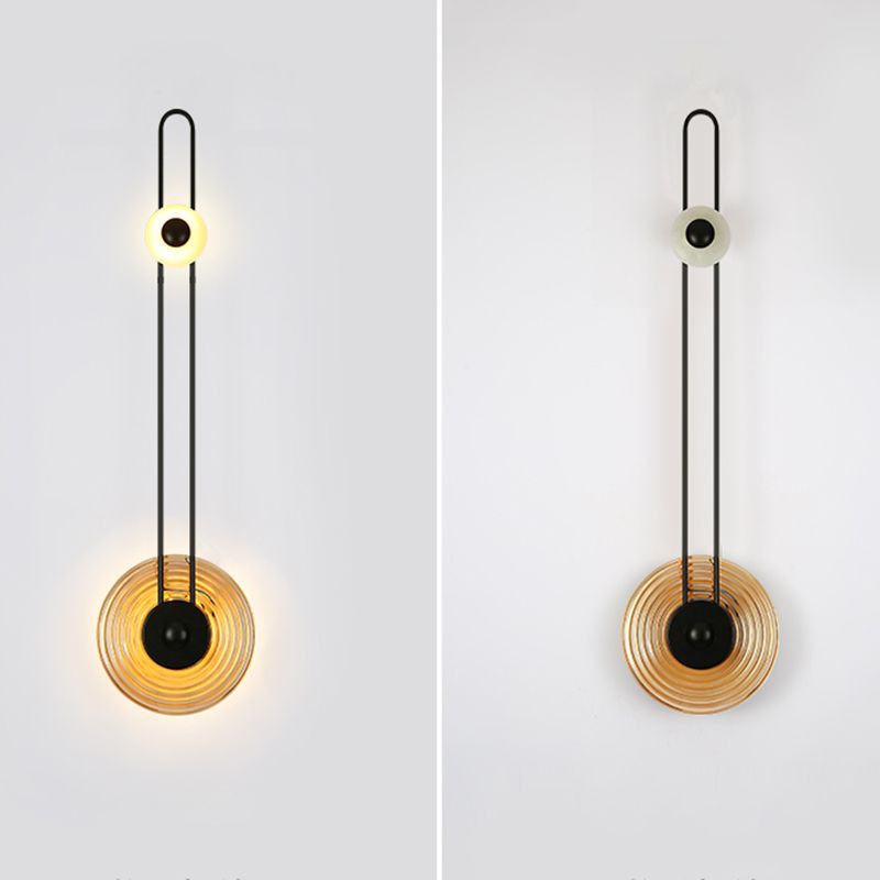 Light Luxury Wall Mount Light Iron Circle Shape Wall Lamp for Bedroom