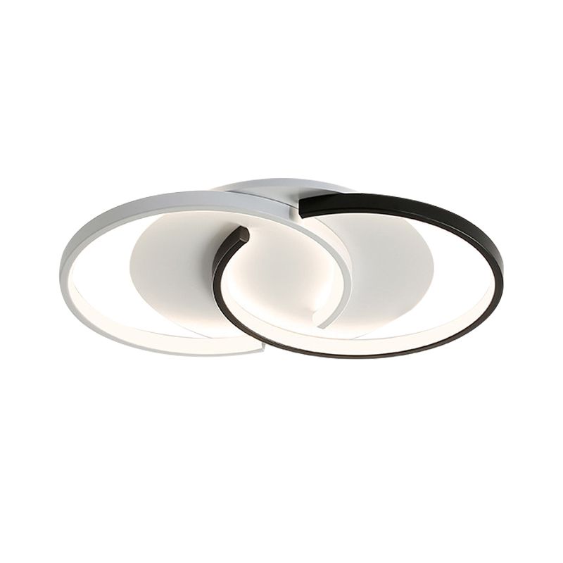 Nordic Style Metal Ceiling Light Geometry Ceiling Lamp with Silica Gel Shade for Bedroom