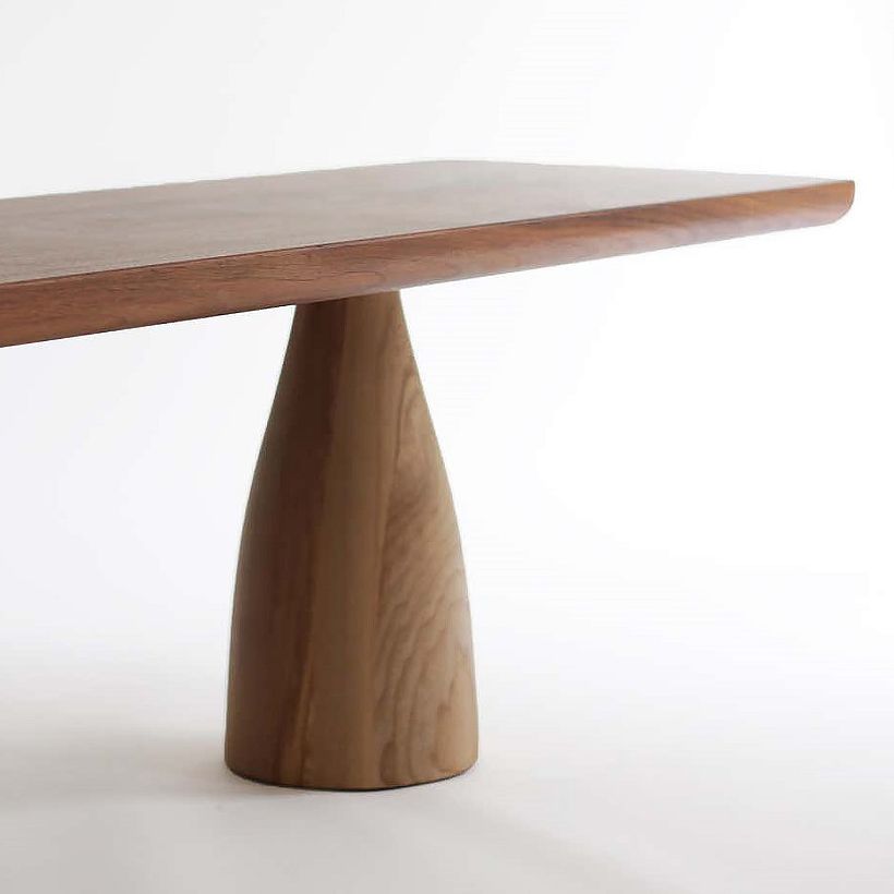 Rechthoek houten eettafel voor restaurant industriële tafel met 3 poten