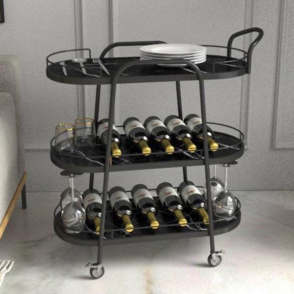 32.28" High Rolling Contemporary Prep Table Wooden Prep Table