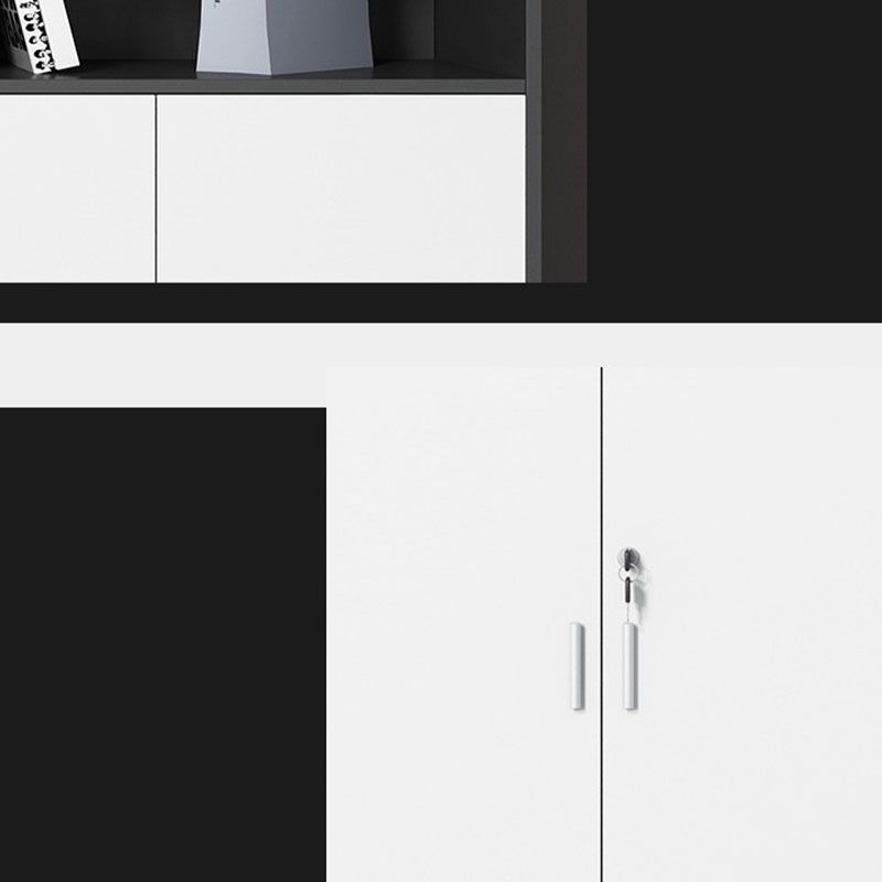 Lateral File Cabinet Wood Color Block Locking File Cabinet with Drawers