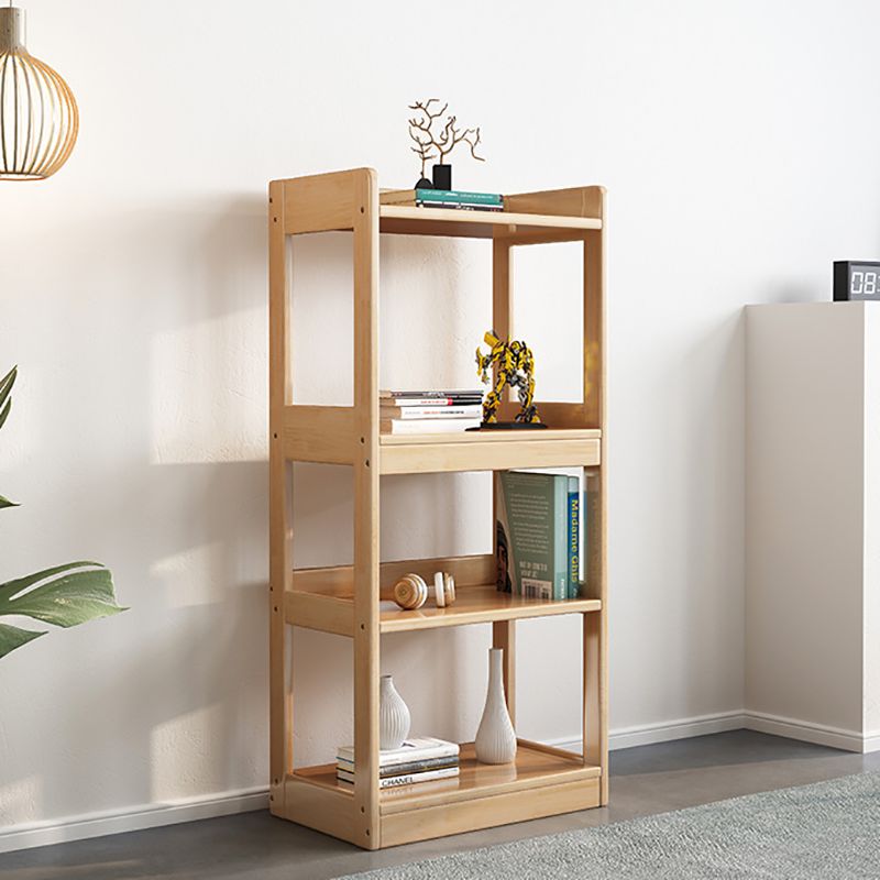 Contemporary Etagere VerticalBook Shelf Wood Open Bookshelf with Shelves
