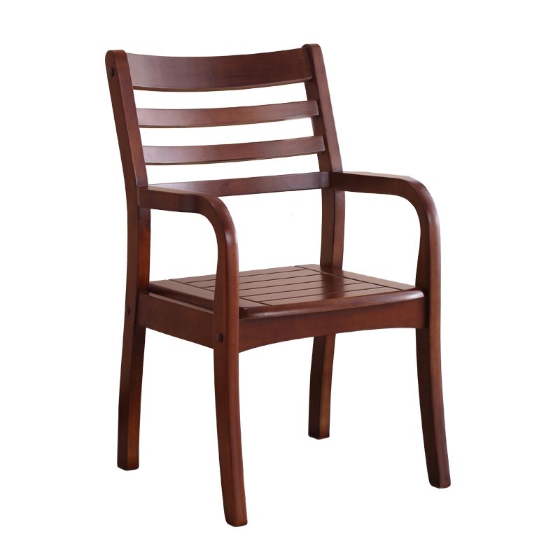 Contemporary Kitchen Wood Square Dining Chair Ladder Back Wood Counter Chair