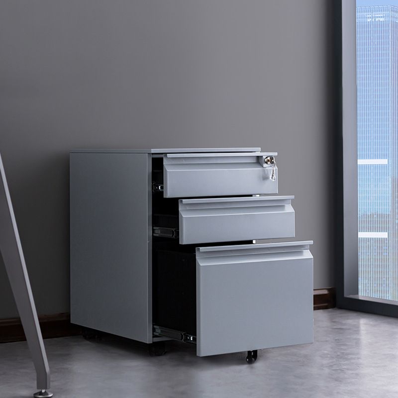 Modern Metal Cabinet Locking Drawers File Cabinet with Castors