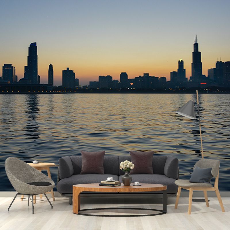 Photography Wall Mural Wallpaper Urban Scenery Sitting Room Wall Mural