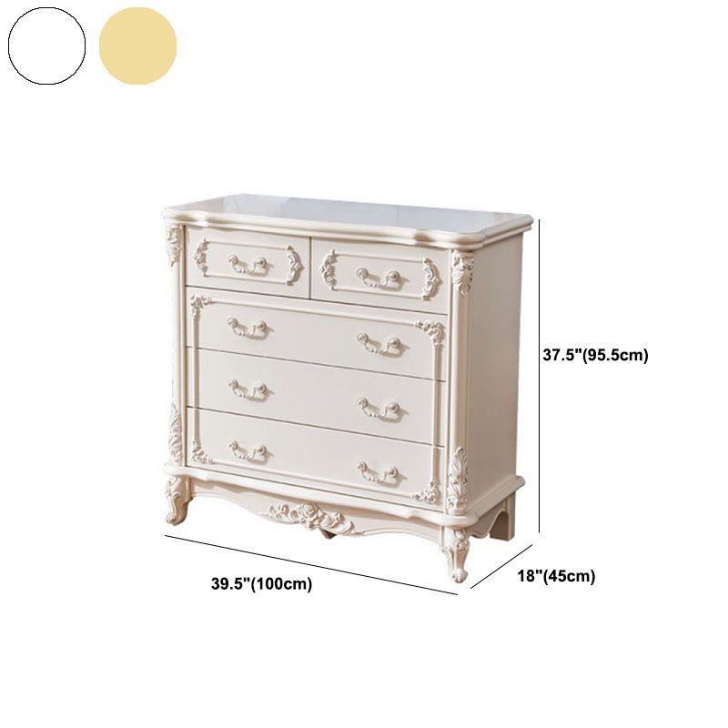 17.55-inch Width Storage Chest Traditional Dresser with 3/5/6 Drawers