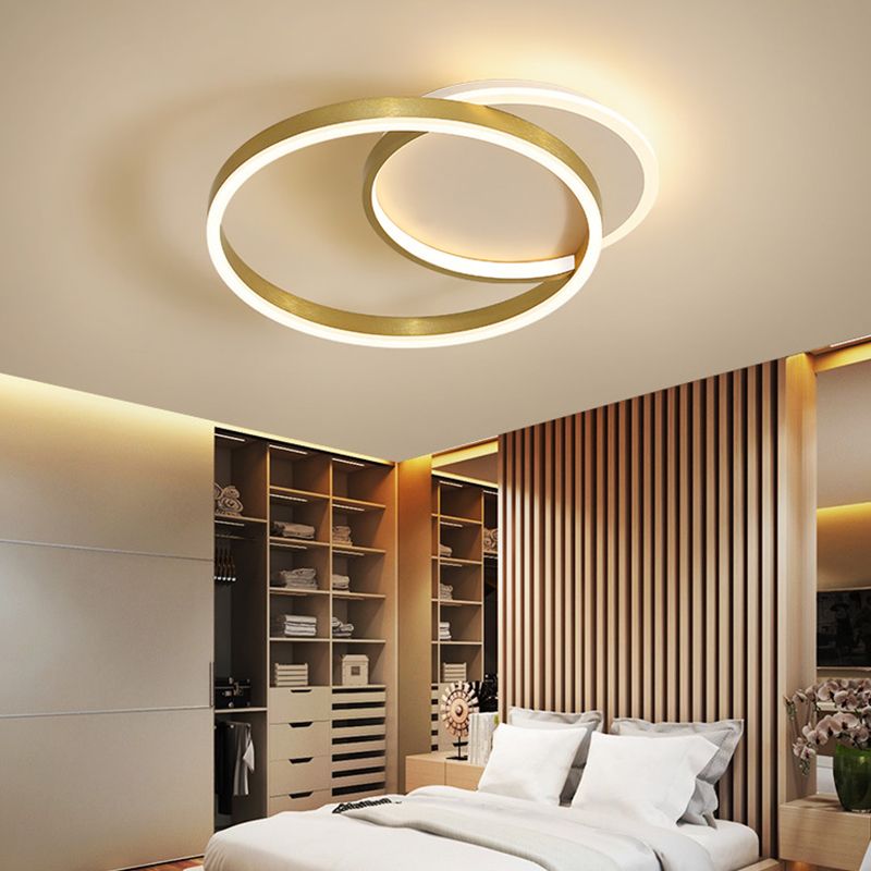 Circle Ceiling Light Fixture Minimalist LED Aluminum Ceiling Mounted Light