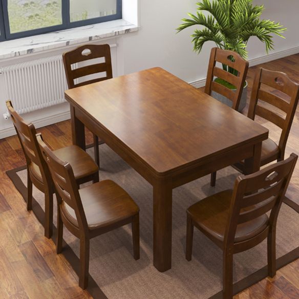 Traditional Standard Solid Wood Dining Room Set of Rectangle Shape for Kitchen Table Set