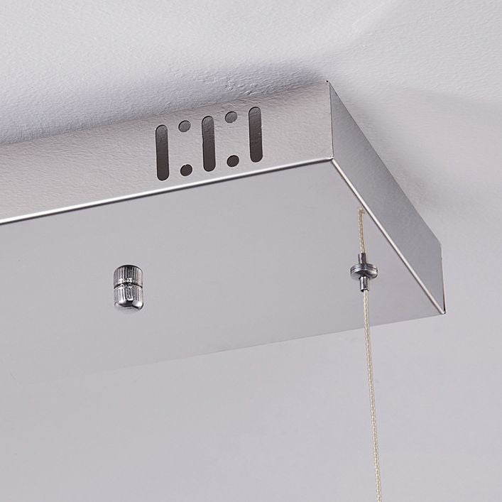 Modern Luxurious LED Island Pendant Lighting Wave Prismatic Optical Crystal Island Ceiling Light for Dining Table