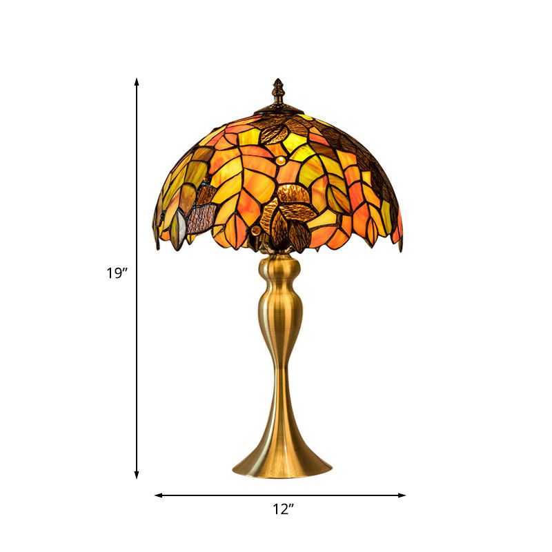 Lampe de nuit à motifs de feuilles à 1 feu