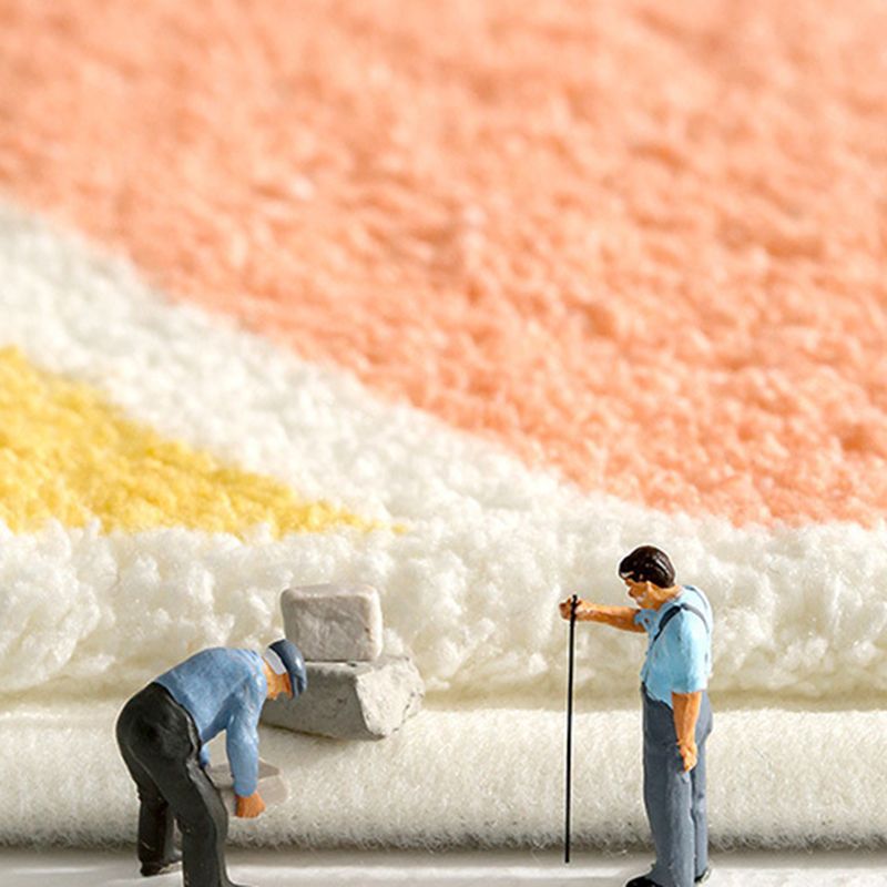 Tapis de Style moderne, bloc de couleurs, Beige, résistant aux taches, pour la décoration de la maison