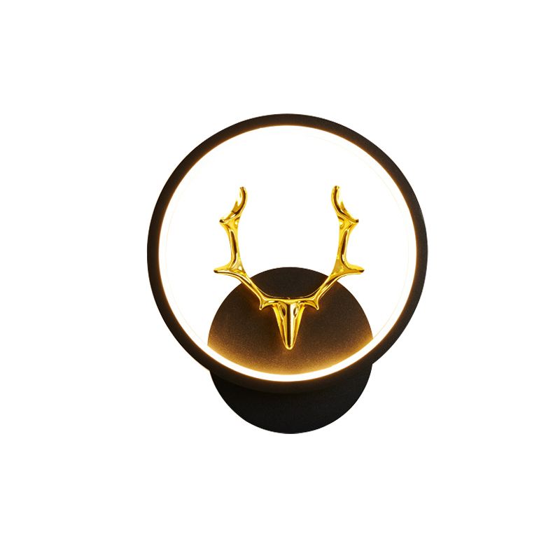 Contemporary Wall Light Geometric Shape LED Wall Sconce with Metal for Bedroom