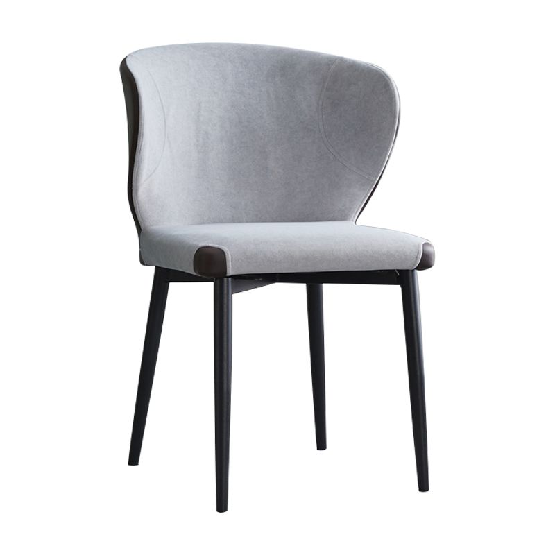 Chaise d'intérieur et d'extérieur moderne en métal, chaise d'appoint à oreilles sans accoudoirs pour salle à manger