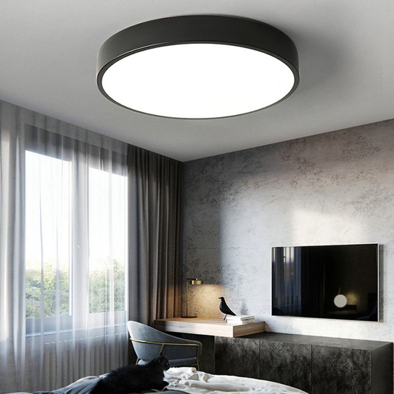 Modern Style Simple Flush Mount Ceiling Light with Acrylic Shade for Bedroom