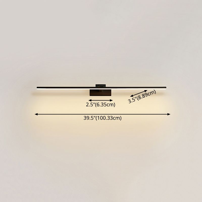 Modern Minimalist LED Wall Light Aluminium Linear Wall Lamp with Silicone Shade