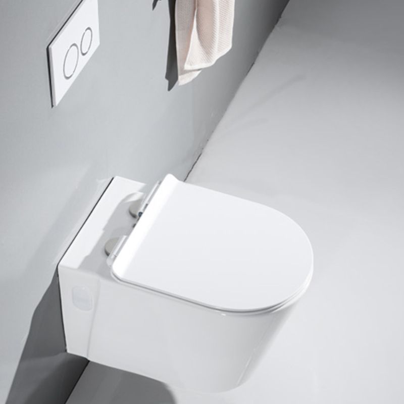 Modern Ceramic Flush Toilet Wall Mount White Urine Toilet with Seat for Bathroom