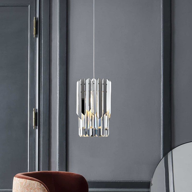 Cilinderlichtophanging hanger moderne eenvoudige kristallen hanglampen voor bed naast