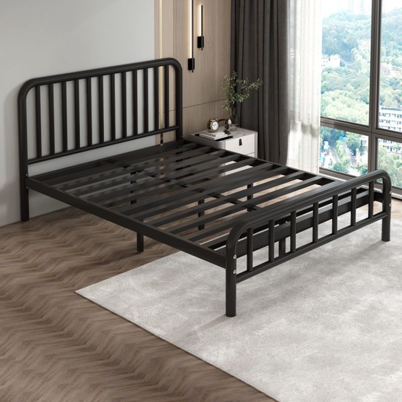 Contemporary with Metal Legs Mattress Included Rectangular Slat Bed