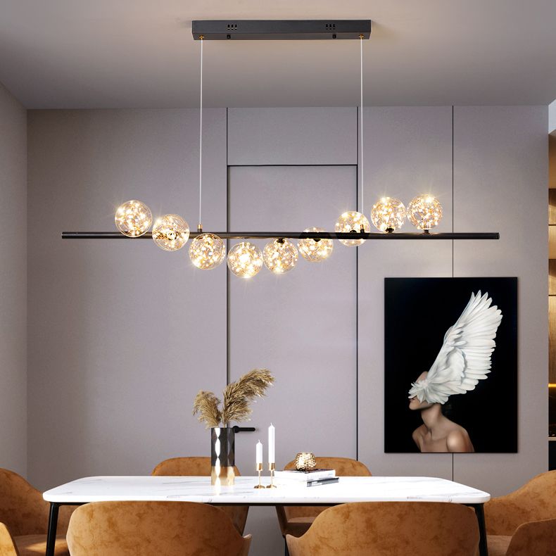 Modern Globe Island Chandelier Lights Glass Chandelier Lighting Fixtures