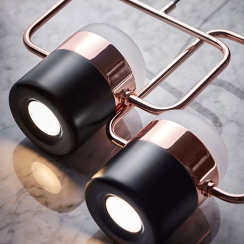 Contemporary Style Cylinder Island Light Fixtures Metal Pendant Light Fixtures