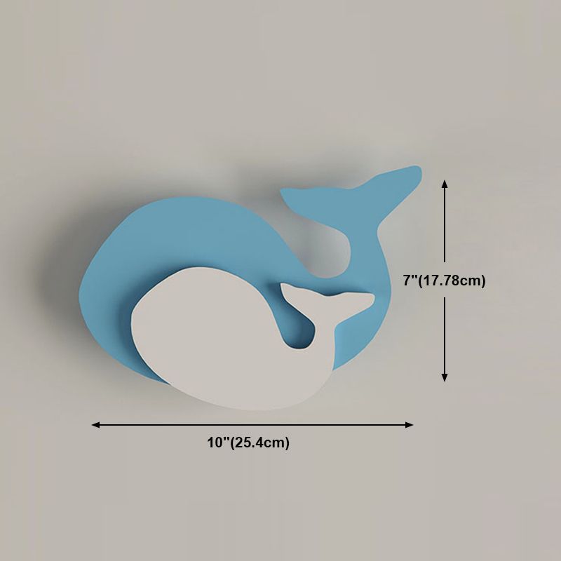 Forma unica a parete leggera in stile metallo 1 metallo a parete leggera in blu