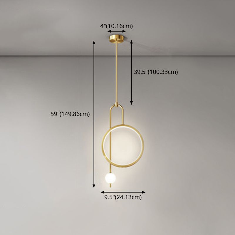 1 Light Ring Pendant Lighting Modern simplicity Acrylic Pendant Ceiling Lights for Restaurant
