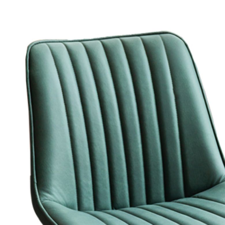 Glam Style Side Chair Faux Leather Gold Frame Dining Chair for Home