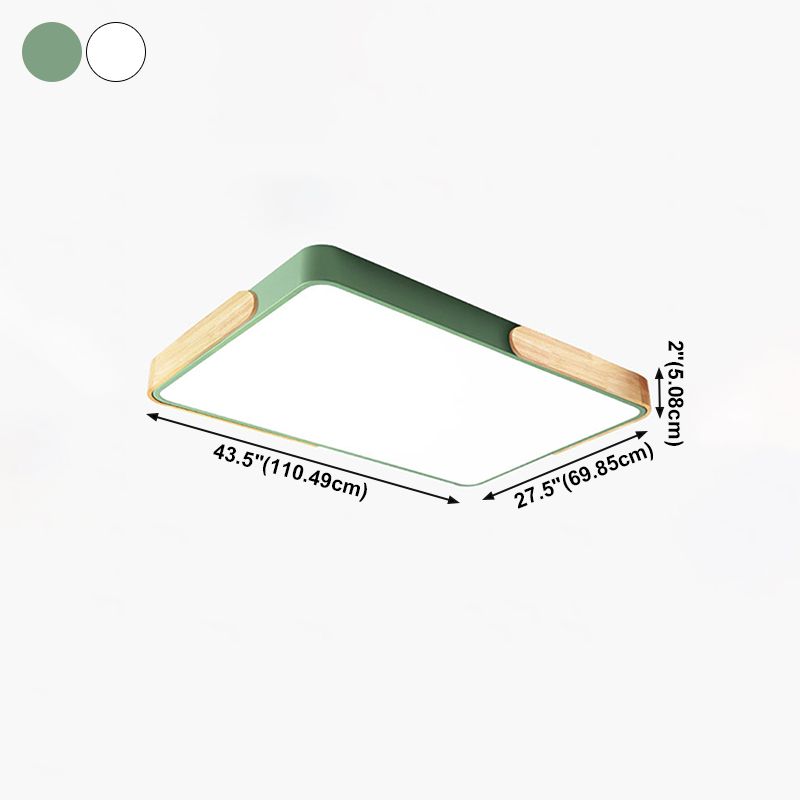 Modern Geometry Shape LED Ceiling Lamp Iron 1 Light Flush Mount Fixture for Living Room