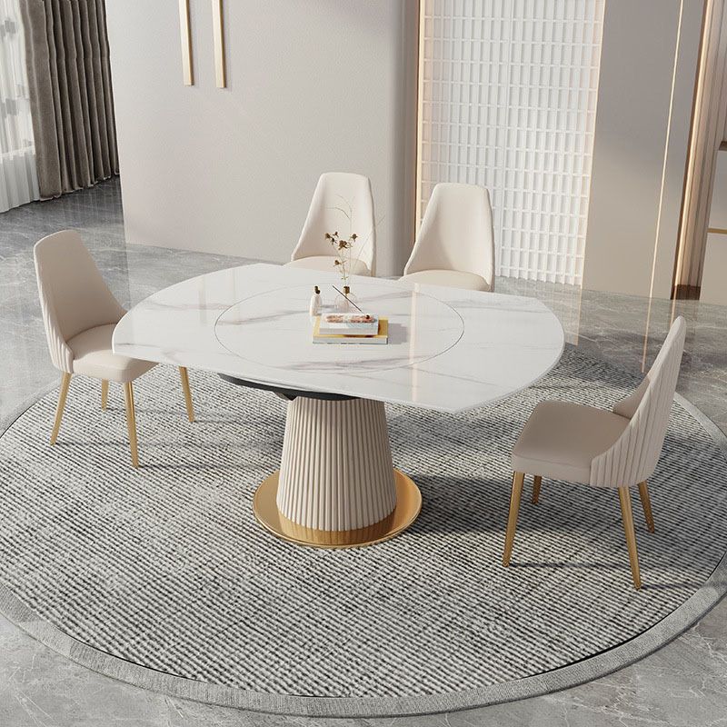 Contemporary Round Table Set 1/4/5/7 Pieces Dining Set for Home Use