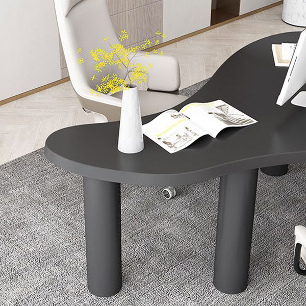 Solid Wood Meeting Table Home Office Free Form Industrial Writing Desk